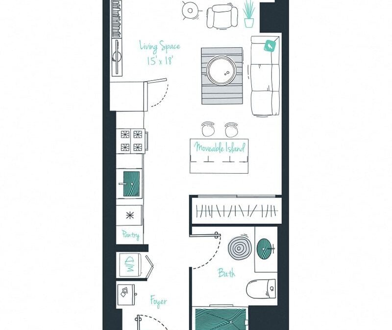 0 bedroom apartment for rent