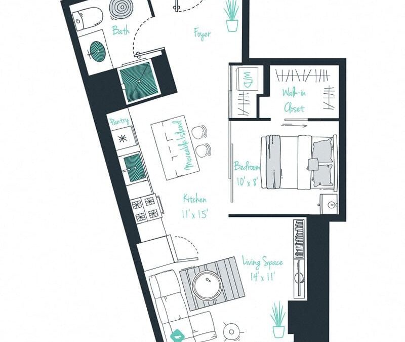 1 bedroom apartment for rent