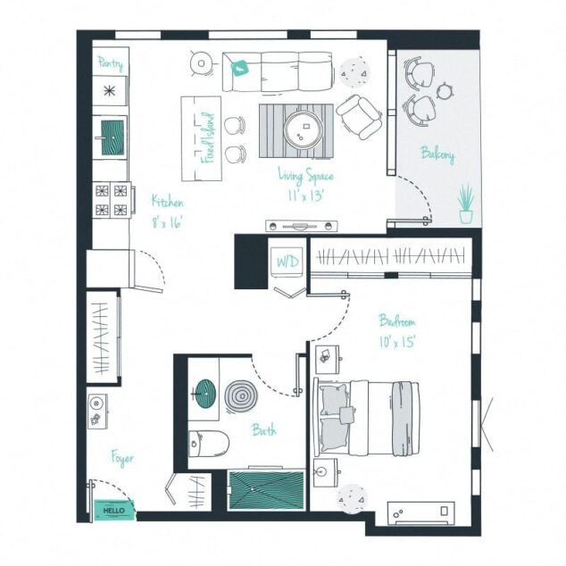 1 bedroom apartment for rent